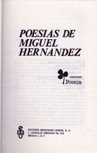 Poesías De Miguel Hernández