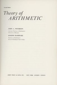 Theory of Arithmetic