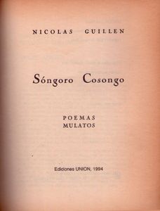 Sóngoro Cosongo, Poemas mulatos