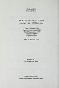 An Introduction to Elvish: And to Other Tongues and Proper Names and Writing Systems of the Third Age of the Western Lands of Middle-Earth as Set Forth in the Published Writings of Professor John Ronald Reuel Tolkien
