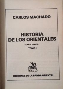 Historia De Los Orientales / Tomo I