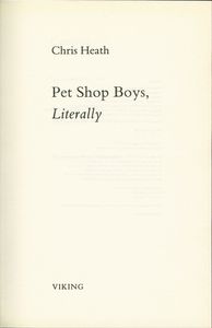 Pet Shop Boys, Literally