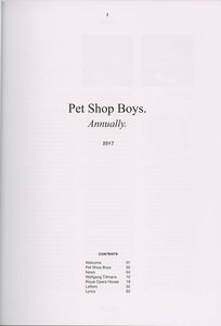 Pet Shop Boys. Annually. 2017