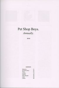 Pet Shop Boys. Annually. 2018