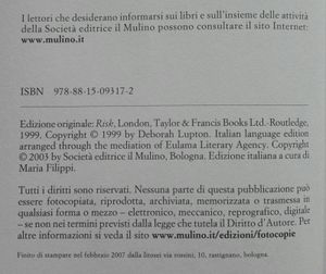 Il Rischio (Percezione, Simboli, Culture)