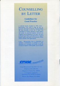 Counselling by Letter. Guidelines for Good Practice