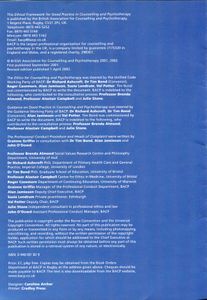 Ethical Framework for Good Practice in Counselling and PSychotherapy