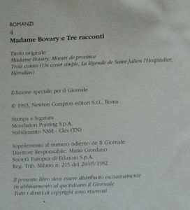 Madame Bovary E Tre Racconti