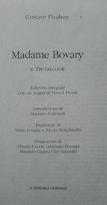 Madame Bovary E Tre Racconti