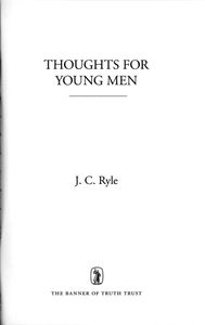 Thoughts for Young Men