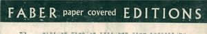 Faber Paper Covered Editions