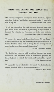 A Treasury of New England Folklore: Stories, Ballads, and Traditions of Yankee Folk. Revised Edition