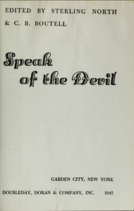 Speak of the Devil: An Anthology of Demonology