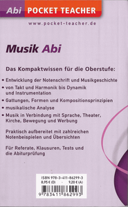 Musik Pocket Teacher Abi (Kompaktwissen Oberstufe)