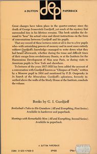 Views from the Real World: Early Talks of Gurdjieff