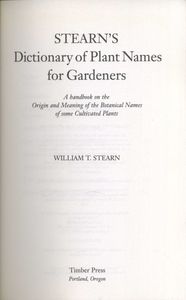 Stearn's Dictionary of Plant Names for Gardeners