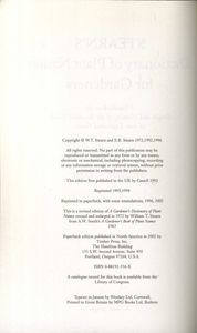 Stearn's Dictionary of Plant Names for Gardeners