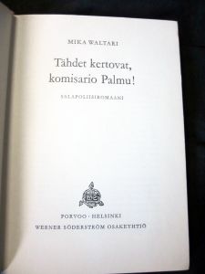 Tähdet kertovat, komisario Palmu!