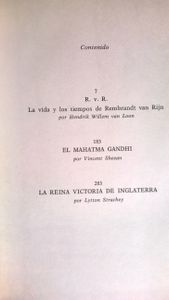 La Vida y Los Tiempos de Rembrandt van Rijn / El Mahatma Gandhi  / La Reina Victoria De Inglaterra