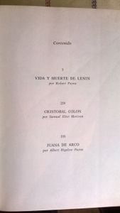 Vida Y Muerte De Lenin / Cristobal Colon / Juana De Arco