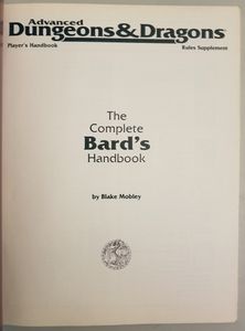 The Complete Bard's Handbook