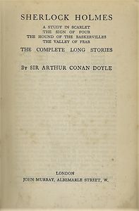 Sherlock Holmes Long Stories