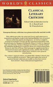 Classical Literary Criticism