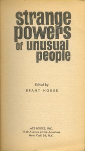 Strange Powers Of Unusual People