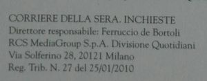 Corriere Della Sera. Inchieste