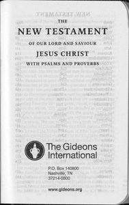 The New Testament With Psalms And Proverbs