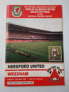 Hereford United v Wrexham 1989-90 Allbright Bitter Welsh Cup Final