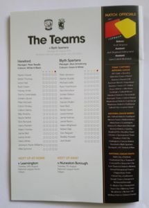 The Bull.  Official Matchday Programme. Hereford Football Club vs Blyth Spartans Saturday 4th August 2018