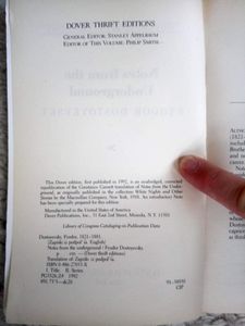 Notes from the Underground