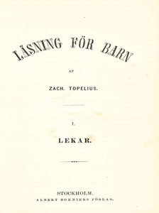 Läsning för barn. Första boken. Lekar.