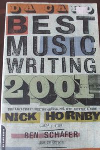 Da Capo Best Music Writing 2001