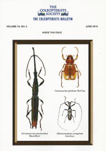 The Coleopterists Bulletin, Volume 70, No. 2