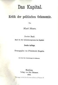 Das Kapital. Zweiter Band. Buch II: Der Cirkulationsprocess des Kapitals