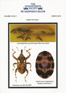 The Coleopterists Bulletin, Volume 70, No. 1