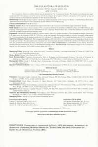 The Coleopterists Bulletin, Volume 69, No. 3