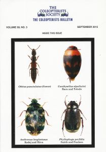 The Coleopterists Bulletin, Volume 69, No. 3