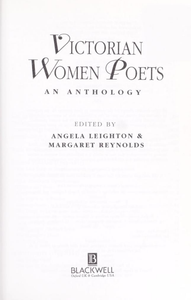 Victorian Women Poets: An Anthology