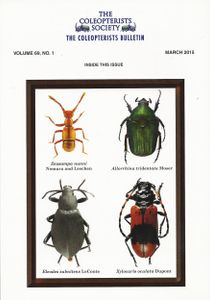 The Coleopterists Bulletin, Volume 69, No. 1