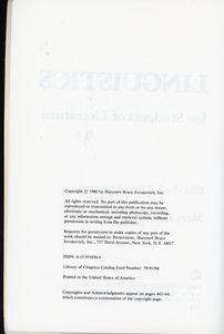 Linguistics for Students of Literature