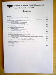 Review of Radical Political Economics: Volume 50, Number 2 Summer 2018