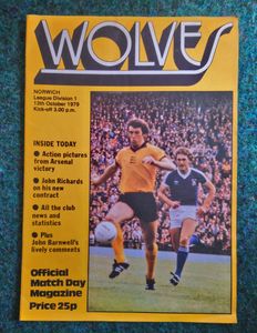 Wolves Official Match Day Magazine. Norwich, League Division 1, 13th October 1979.