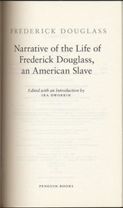 Narrative of the Life of Frederick Douglass, an American Slave