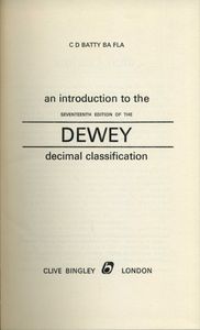 An Introduction to the Dewey Decimal Classification