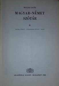 Magyar-Német szótár II. (K-Zs)