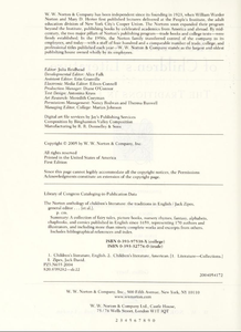 The Norton Anthology of Children's Literature: The Traditions in English