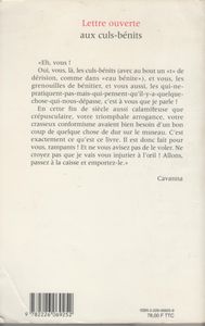 Lettre ouverte Aux Culs-bénits